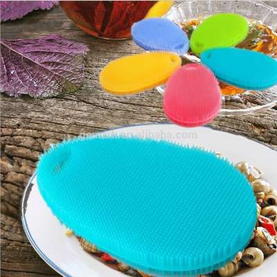 Creative Antibacterial Silicone Scrubber Washing Brush for Dishwashing