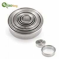 Stainless Steel Cookie Cutter Set Biscuit Plain Round Cutter Shaped Molds