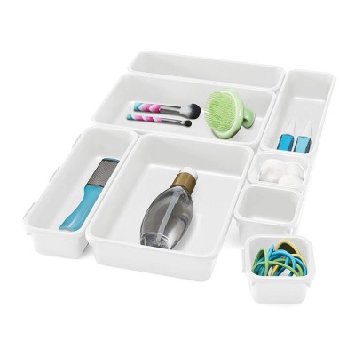 Interlocking Drawer Organizer 8 Bin, 1 Set