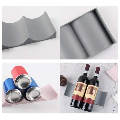 Can organizer Wine Rack Countertop Plastic Wine Bottle Display Mat Can Easy Stacker Storage Rack For Kitchen